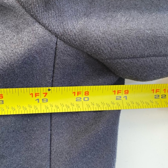 Calvin Klein long navy wool & cashmere coat 6 - Picture 9 of 11